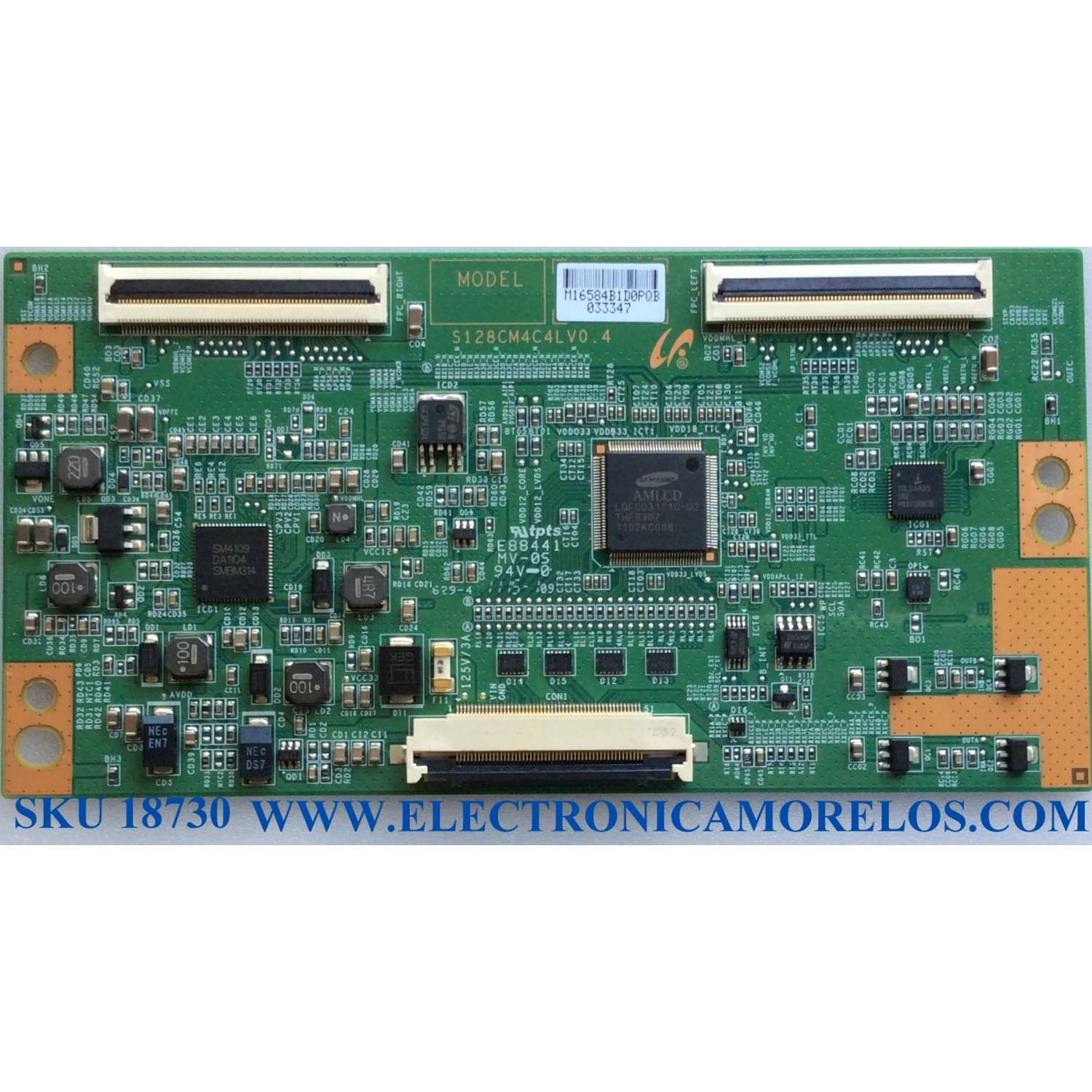 T-CON / SAMSUNG  LJ94-16584B / S128CM4C4LV0.4 / 16584B / PANEL LTF460HJ05 / MOD. LN46D630M3FXZA / LN46D630M3F / PARTES SUSTITUTAS BN96-16447A / LJ94-15974F / BN96-16448A / BN95-00497B / BN96-16491A / BN95-00497A / BN95-00498A / LJ94-15891J / BN95-00495A